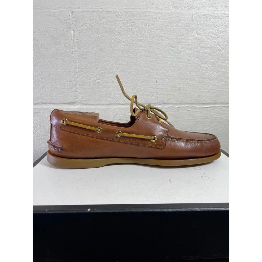 Sperry Top Sider 0195222 A/O 2 Eye Boat Shoes Classic Brown Leather Men's 11‎ M
